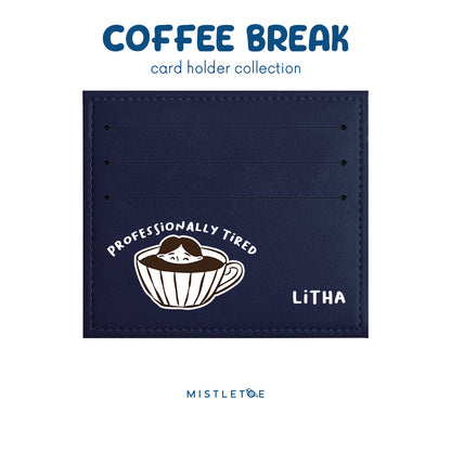 Professionally Tired - Card Holder - Navy Blue