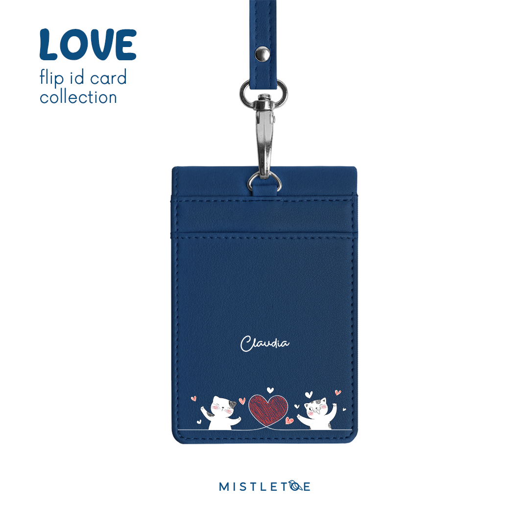 Shy Shy Cat - Flip ID Card | Lanyard