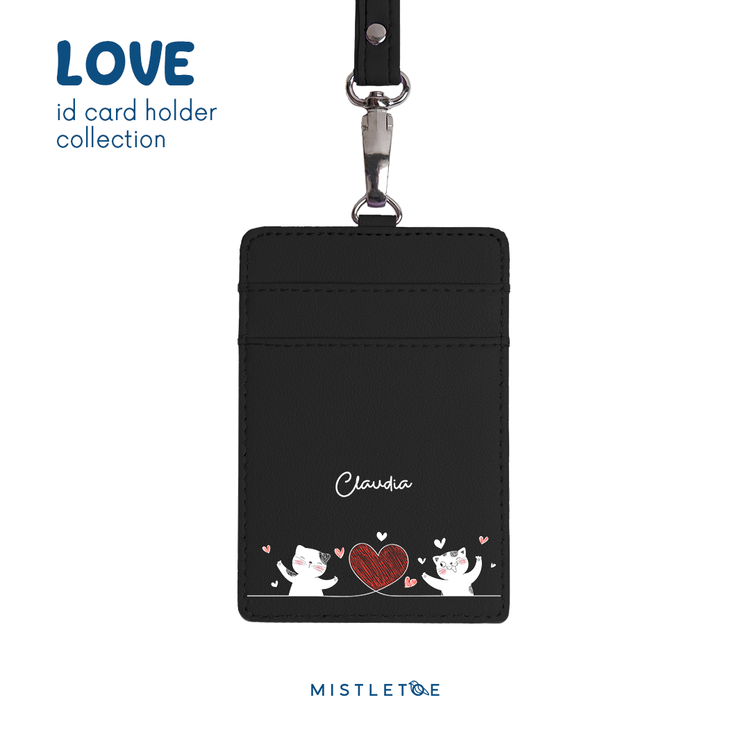 Shy Shy Cat - ID Card Holder | Lanyard