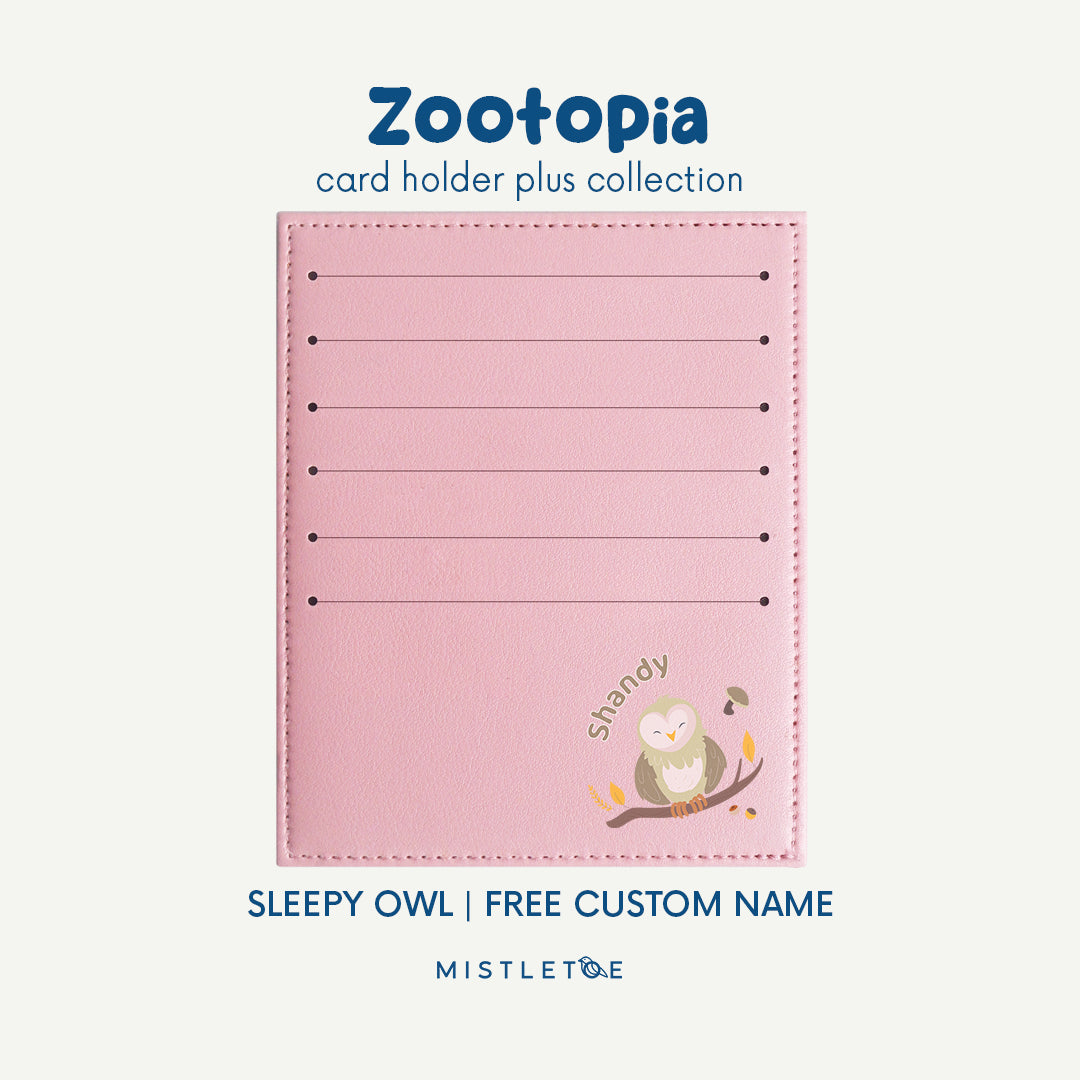 Sleepy Owl - Card Holder Plus