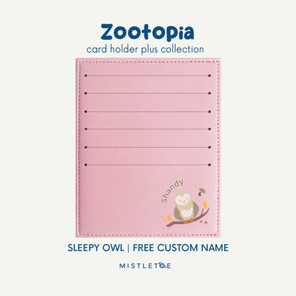 Sleepy Owl - Card Holder Plus