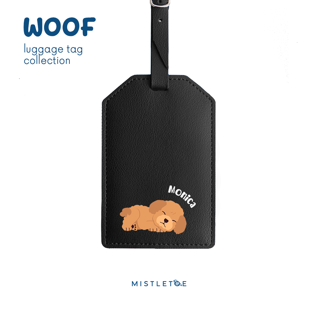 Sleepy Dog - Luggage Tag