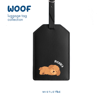 Sleepy Dog - Luggage Tag