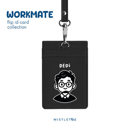 Smart Glasses - Flip ID Card | Lanyard - Charcoal Black