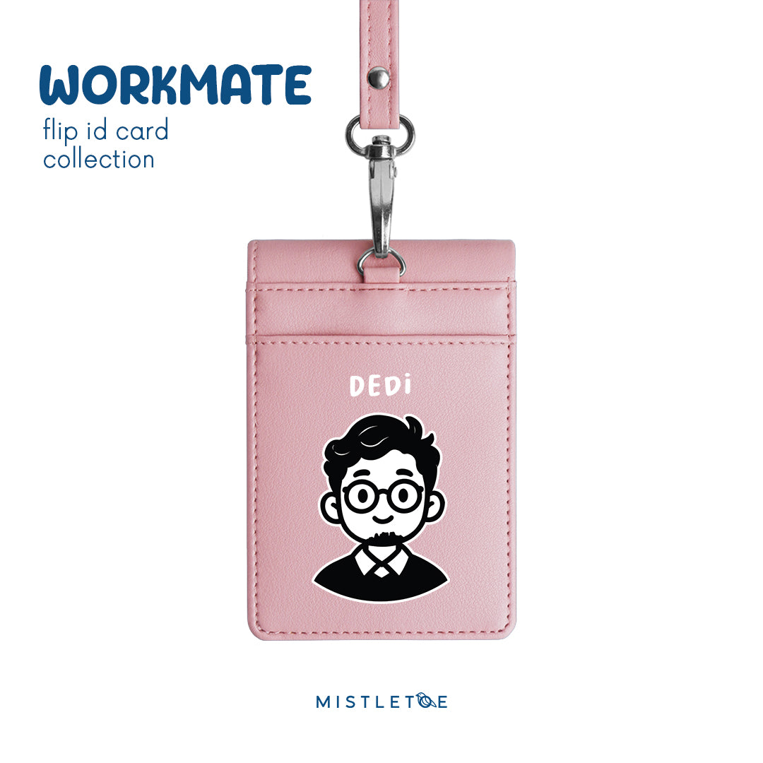 Smart Glasses - Flip ID Card | Lanyard - Blossom Pink