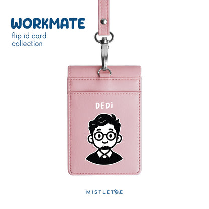 Smart Glasses - Flip ID Card | Lanyard - Blossom Pink