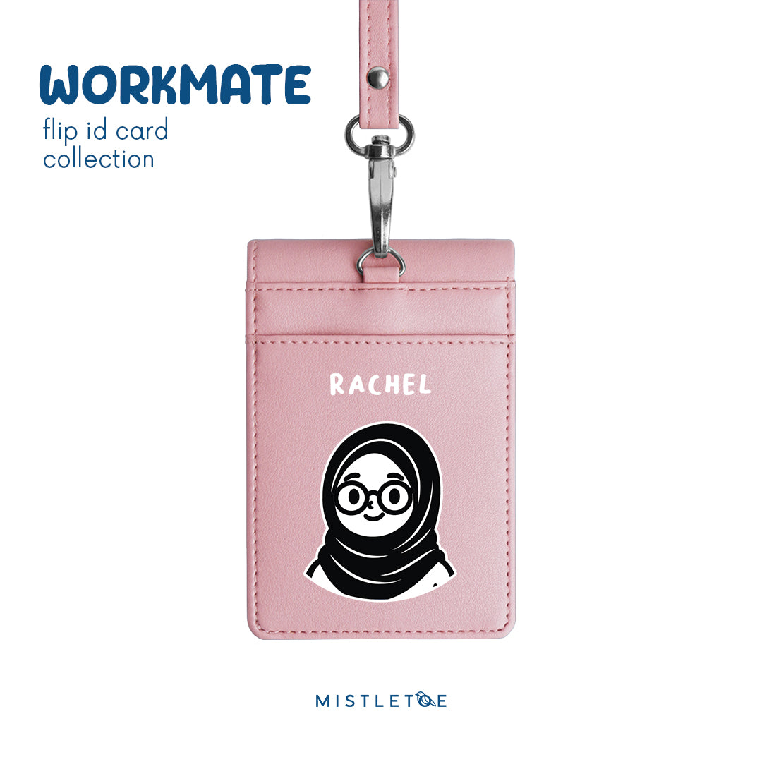 Sweetie Hijab - Flip ID Card | Lanyard - Blossom Pink