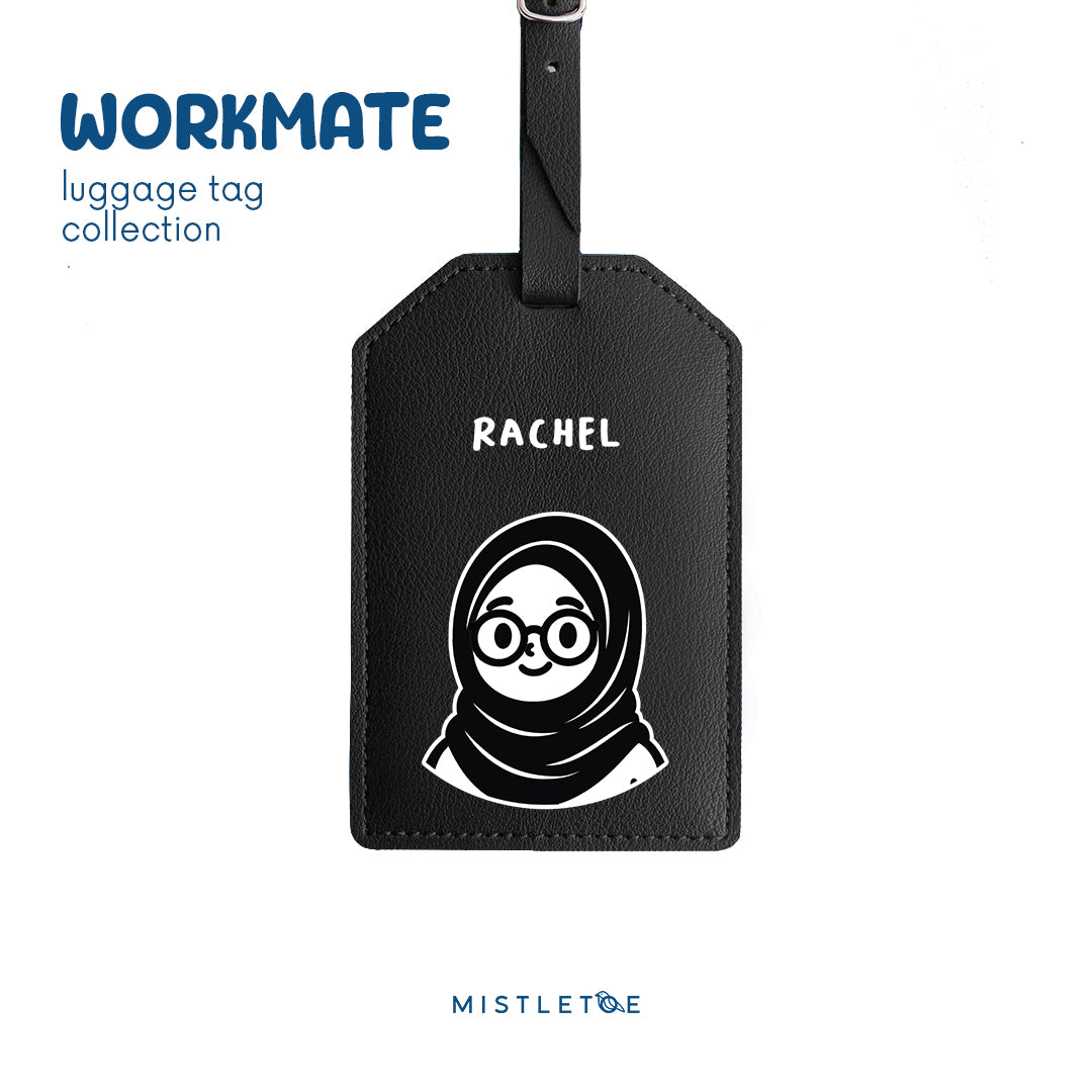 Sweetie Hijab - Luggage Tag - Charcoal Black