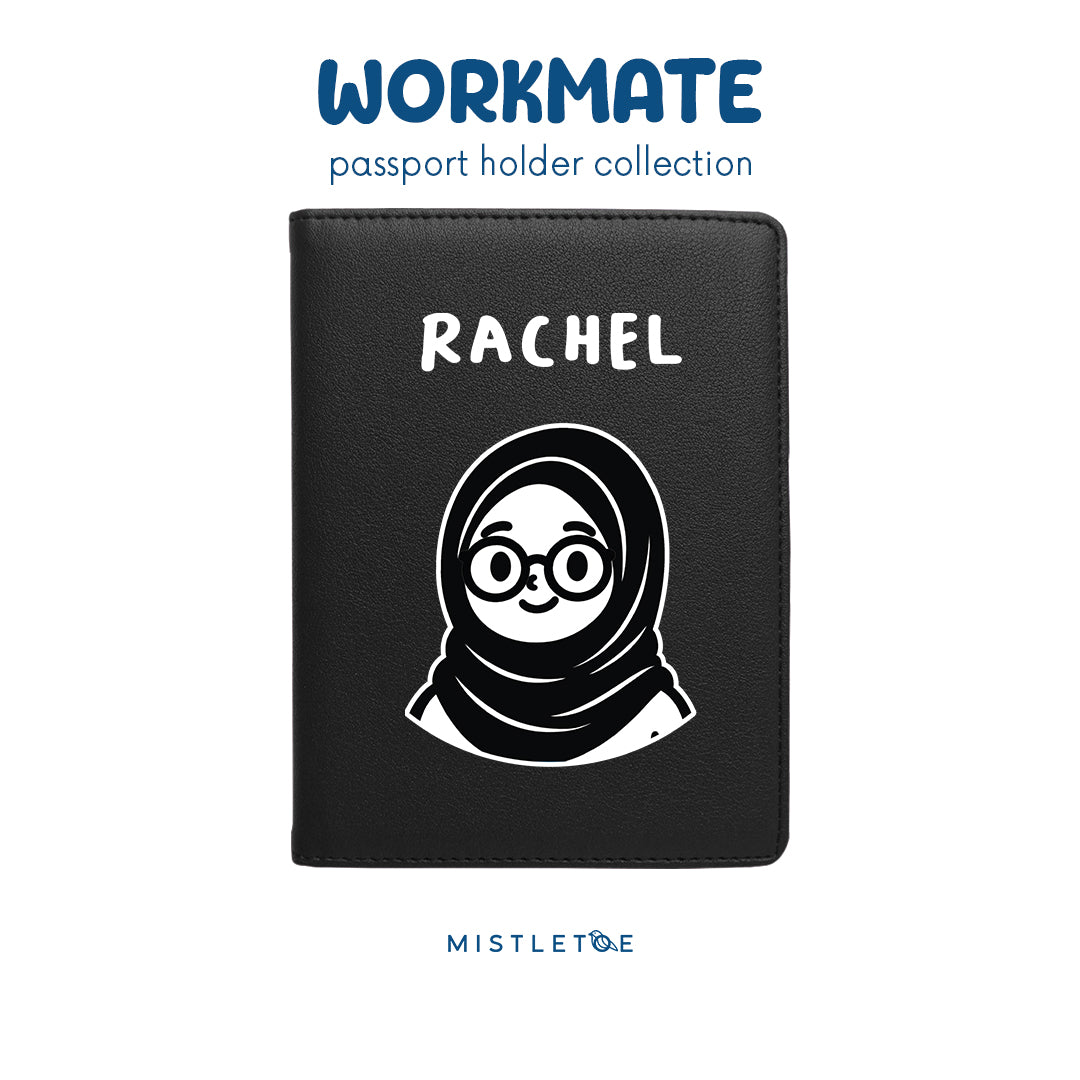 Sweetie Hijab - Passport Holder - Charcoal Black