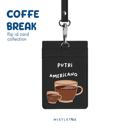 Team Americano - Flip ID Card - Charcoal Black
