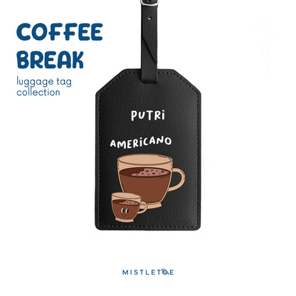 Team Americano - Luggage Tag - Charcoal Black