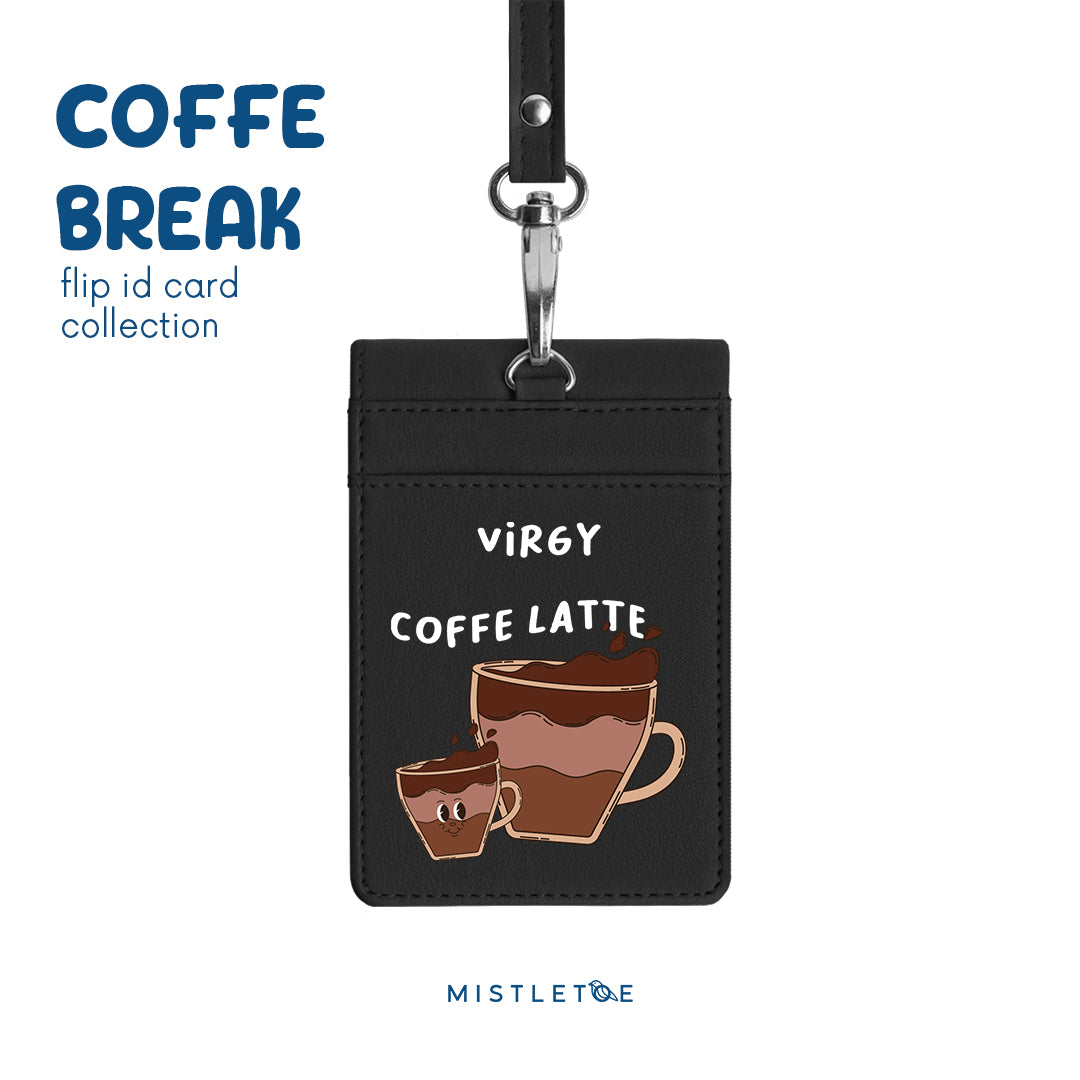 Team Coffee Latte - Flip ID Card - Charcoal Black