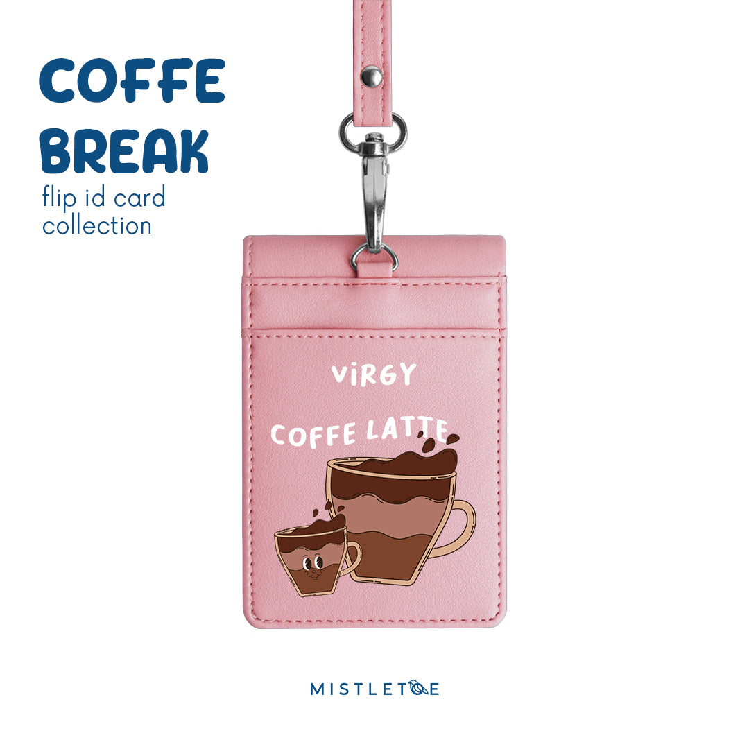 Team Coffee Latte - Flip ID Card - Blossom Pink