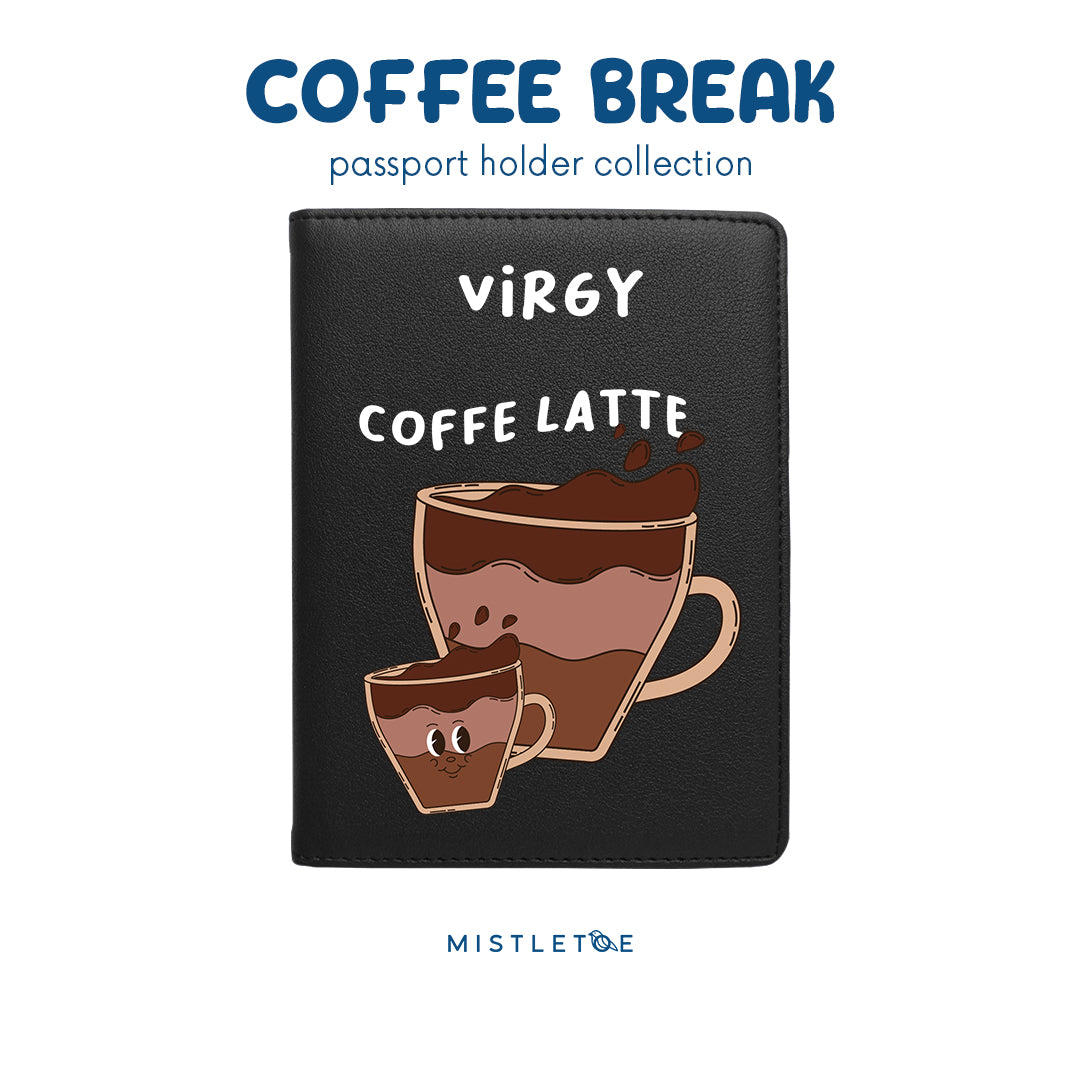 Team Coffee Latte - Passport Holder - Charcoal Black