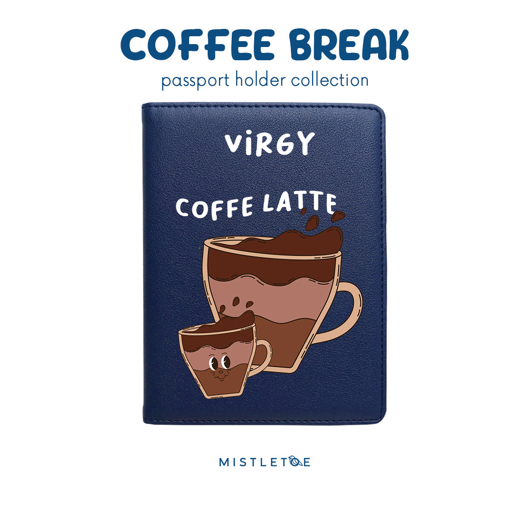 Team Coffee Latte - Passport Holder - Navy Blue