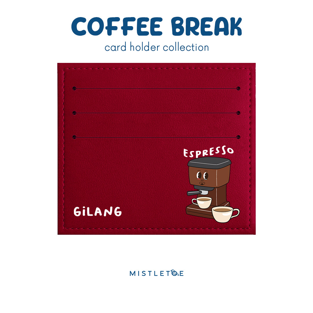 Team Espresso - Card Holder - Cherry Red