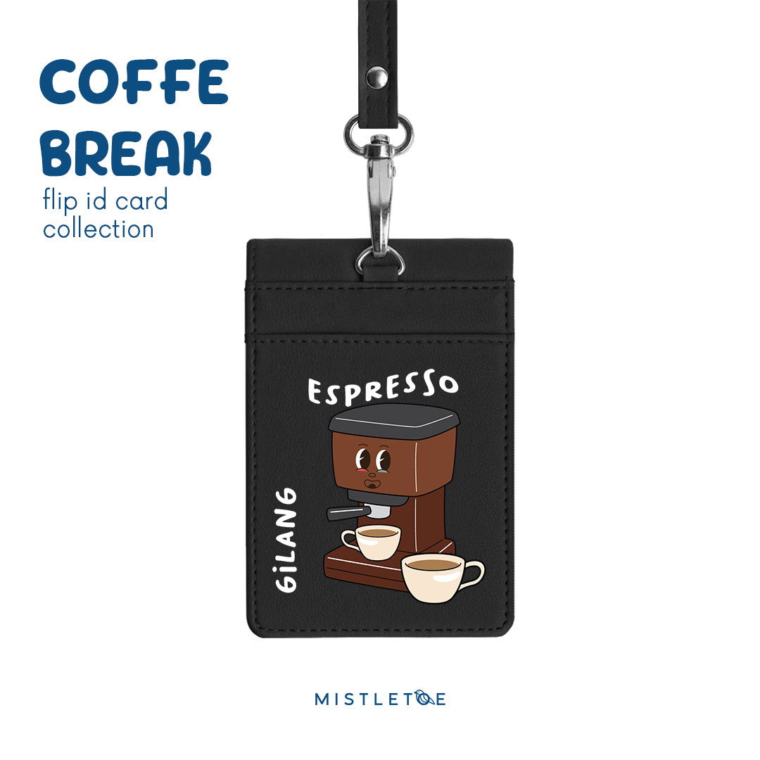 Team Espresso - Flip ID Card - Charcoal Black
