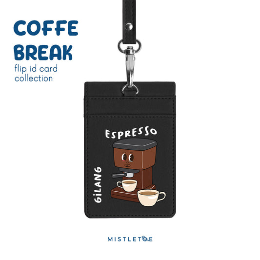 Team Espresso - Flip ID Card - Charcoal Black