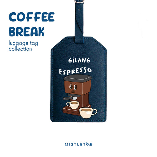 Team Espresso - Luggage Tag - Navy Blue