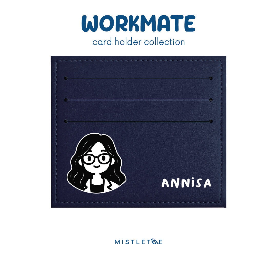 Wavy Girl - Card Holder - Navy Blue