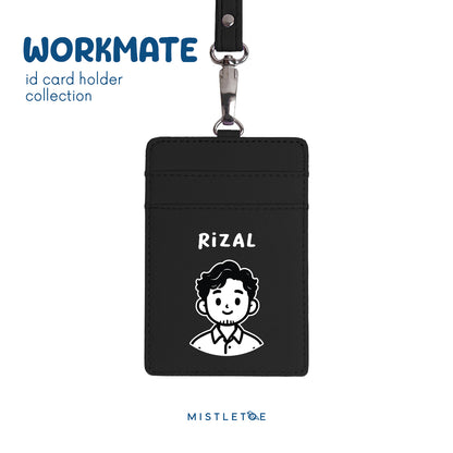 Wavy Guy - ID Card Holder | Lanyard - Charcoal Black