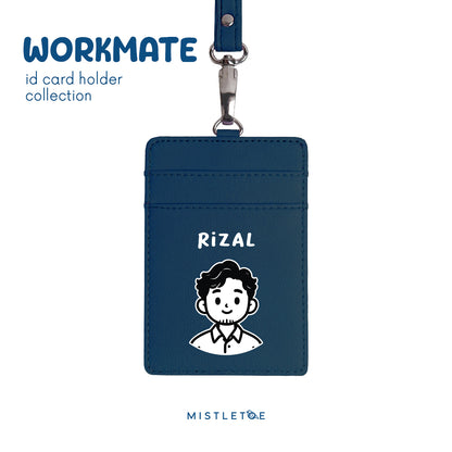 Wavy Guy - ID Card Holder | Lanyard - Navy Blue