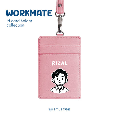Wavy Guy - ID Card Holder | Lanyard - Blossom Pink