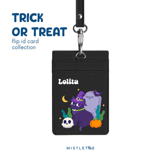 Witchy Whiskers- Flip ID Card | Lanyard