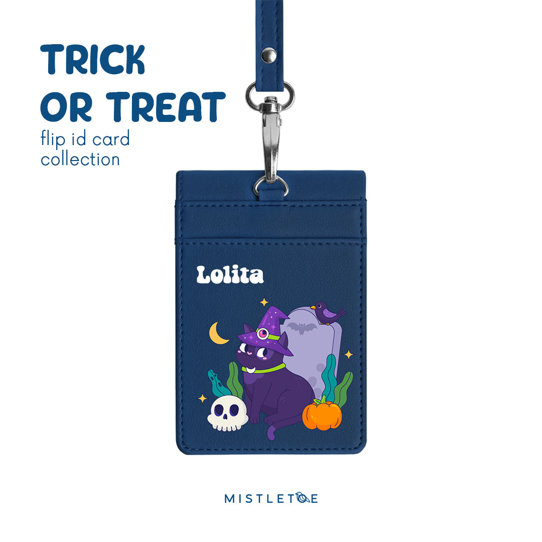 Witchy Whiskers- Flip ID Card | Lanyard